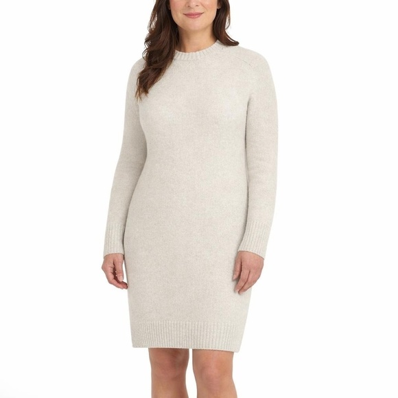 Dalia Dresses & Skirts - Dalia Women's L Sweater Dress Beige Mix Wool H0302